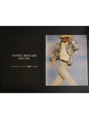 Vintage GEORGES MARCIANO guess jeans SAKS FIFTH AVENUE bloomingdale's 1985 Ad